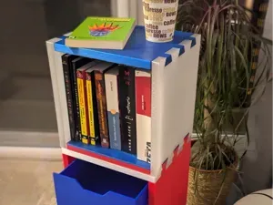 Estantería de cubos modular (con cajas y cajonera)
