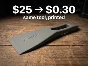 Bed Scraper for Makers | One Piece, Under 11 Grams