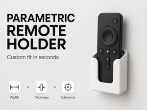 Parametric Remote Control Wall Holder