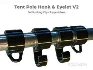 Tent Pole Hook & Eyelet V2 – Snap-On Camping Hook