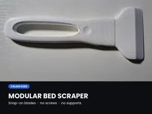 Modular Bed Scraper - Snap-On Blades, No Screws