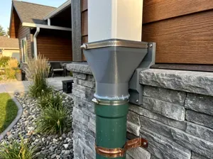 5x5 Downspout to 4" SDR-35 Drain Pipe Adapter