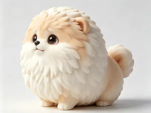 Q 版圆滚滚博美小狗 3D 手办模型
