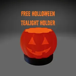Jack o lantern tea light holder