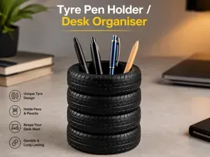 Tyre Pen Holder - Tire Desk Organizer