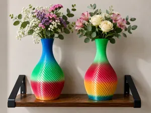 Twisted Rainbow Vase – Spiral Decorative Vase