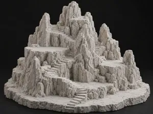 山石阶梯微缩景观摆件壹