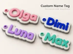 Customizable Name Tag & Keychain