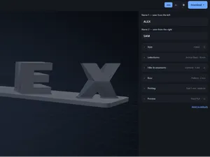 Custom 3D Dual Name Generator Tool