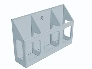 3-Slot Wall-Mounted Remote Control Holder
