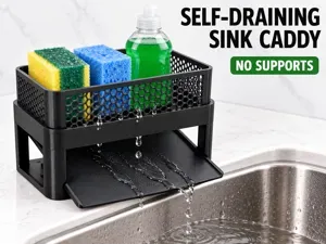 Self-Draining Sink Caddy - No Supports