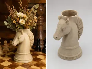 Chess Knight Flower Vase