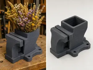 Bench Vise Flower Vase