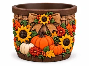 Fall Harvest Flower Pot