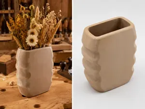 Sanding Block Flower Vase