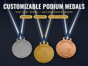 Customizable Podium Medals