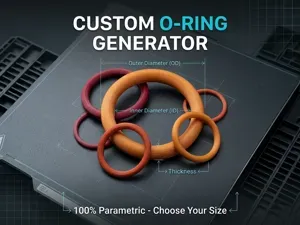 Custom o-ring generator parametric flexible