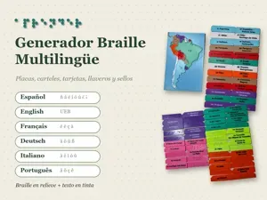Generador de Placas Braille Multilingüe