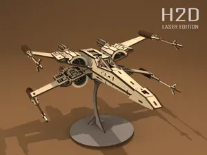 X-Wing T70 Laser Cut Model – Bambu Lab H2D