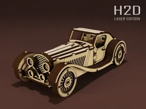 Classic Roadster | Laser Cut Model for 3mm Plywood