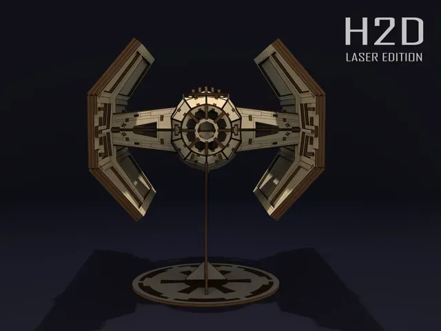 Darth Vader TIE Advanced Laser Cut Model — Фото 2 из 5