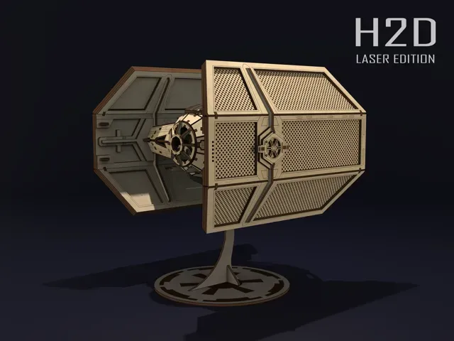 Darth Vader TIE Advanced Laser Cut Model — Фото 4 из 5