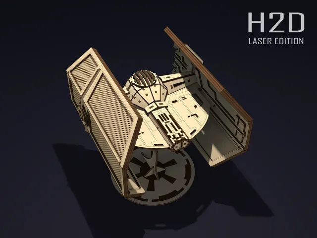 Darth Vader TIE Advanced Laser Cut Model — Фото 3 из 5