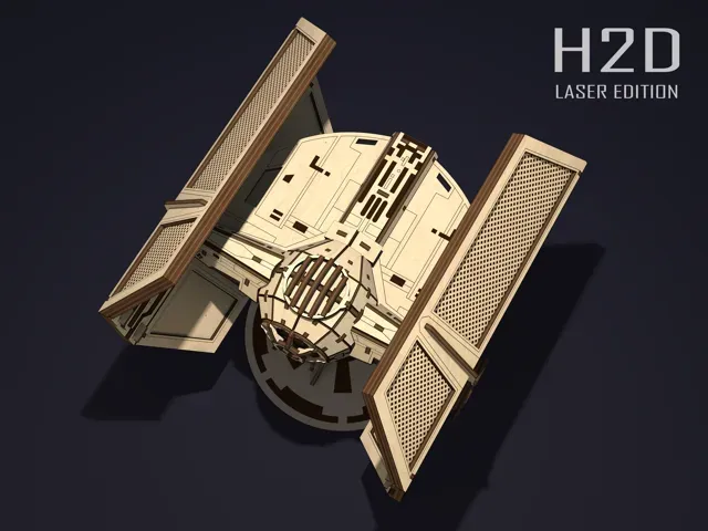 Darth Vader TIE Advanced Laser Cut Model — Фото 5 из 5