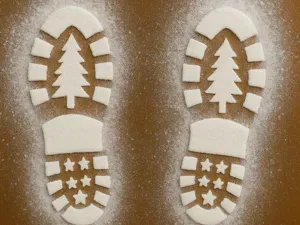 Santa Boot Print Stencil