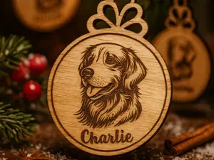 Personalized Christmas Dog Ornament