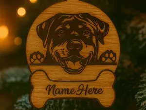 Personalized Christmas Dog Ornament 6