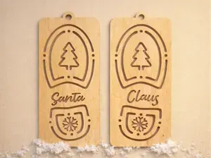 Lot de 2 stencils “Santa and Claus”