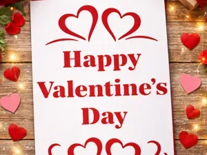 Happy Valentines Day Cutout Card Greeting card