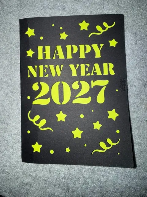 Happy New Year 2027 Cutout Card. — Image 3 of 3