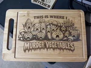 Murder Vegetables Cutting / Chopping Board Funny