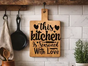 Seasoned With Love – Wooden Cutting Board