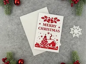 Merry Christmas Cutout Card Greeting card v2