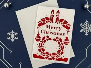 Merry Christmas Cutout Card Greeting card v3