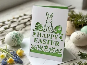 Happy Easter Cutout Card Greeting card v8