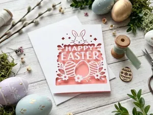 Happy Easter Cutout Card Greeting card v9