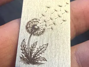 Dandelion Floral Engraving Stainless Steel