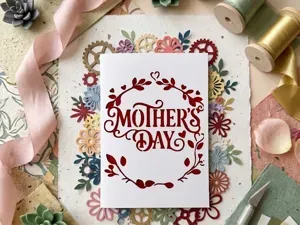 Happy Mothers Day Cutout Card Greeting card v3