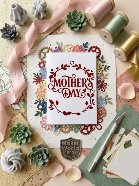Happy Mothers Day Cutout Card Greeting card v3 — Фото 2 из 4