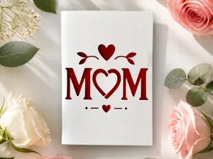 Happy Mothers Day Cutout Card Greeting card v5
