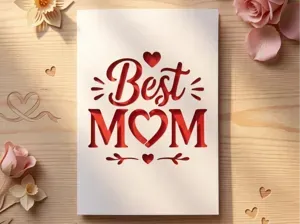 Happy Mothers Day Cutout Card Greeting card v6
