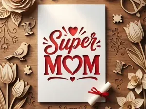 Happy Mothers Day Cutout Card Greeting card v7