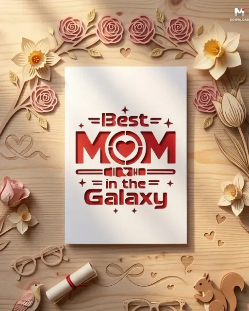Happy Mothers Day Cutout Card Greeting card v8 — Фото 2 из 4