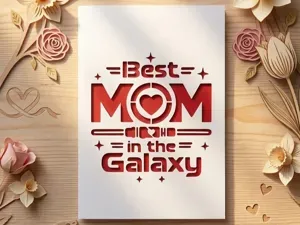 Happy Mothers Day Cutout Card Greeting card v8