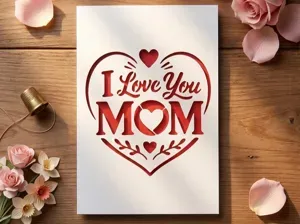 Happy Mothers Day Cutout Card Greeting card v9