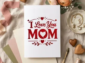 Happy Mothers Day Cutout Card Greeting card v10